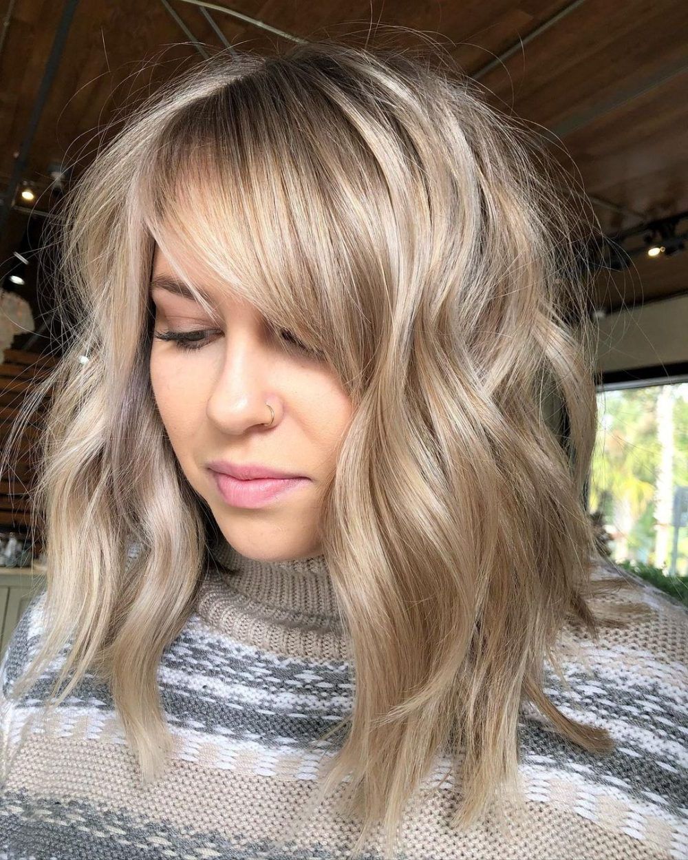 63 Side Swept Bangs To Try When You're Bored With Your Hair | Hair Lengths,  Bangs With Medium Hair, Side Bangs Hairstyles Throughout Most Recent Highlighted Hair With Side Bangs (Photo 15 of 18)