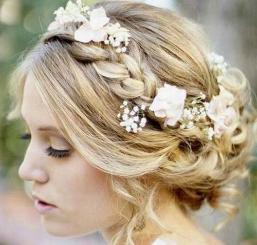7 Floral Crown Bridal Hairstyle Ideas For Bridal Flower Hairstyle (View 17 of 25)