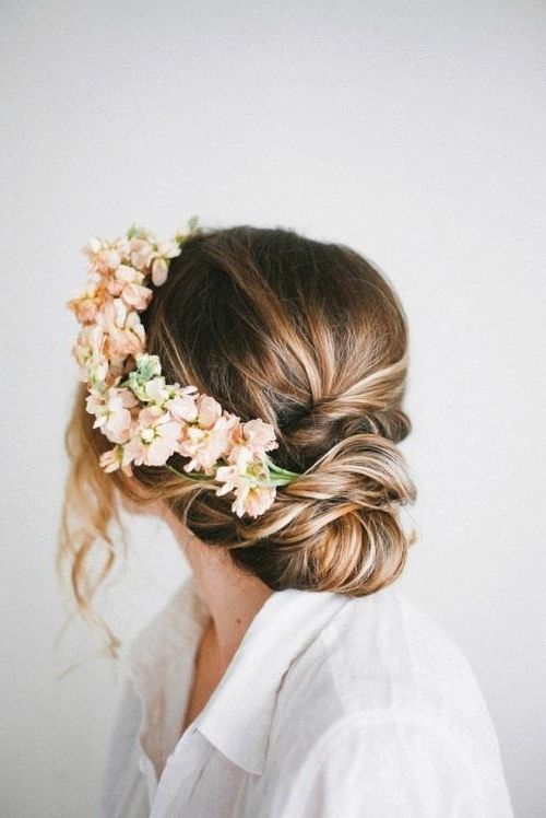 7 Floral Crown Bridal Hairstyle Ideas Within Bridal Flower Hairstyle (View 11 of 25)