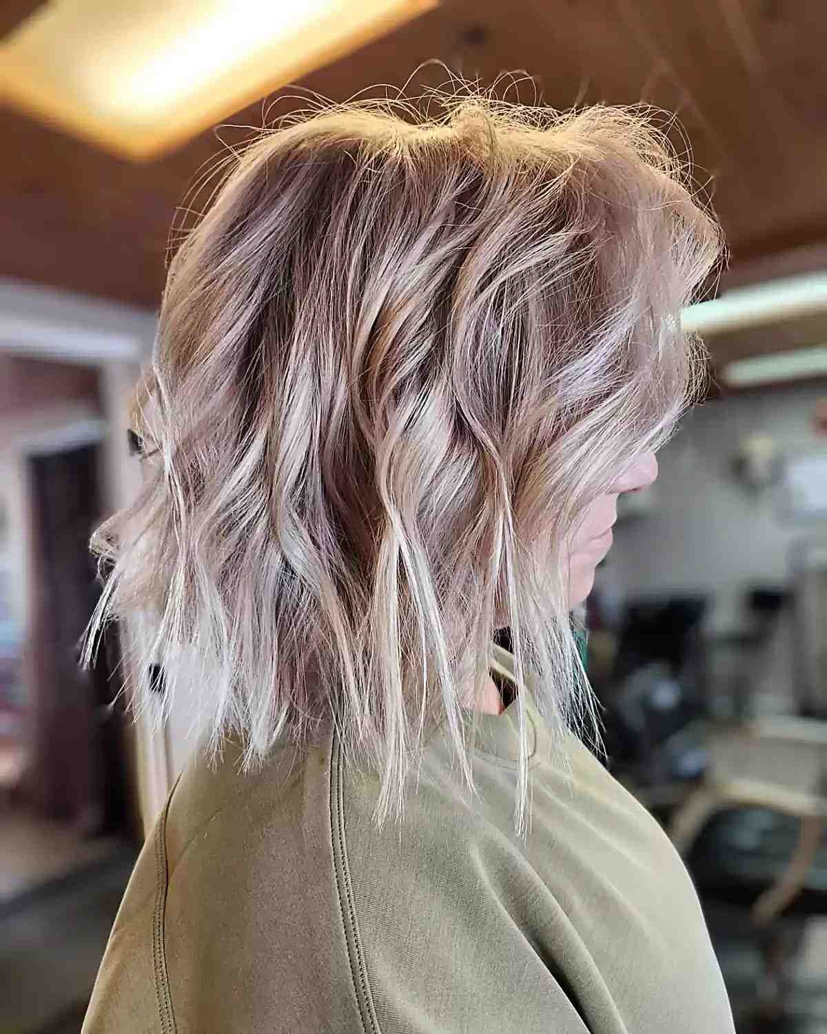 70 Best Choppy Bob Hairstyles To Get Right Now With Choppy Ash Blonde Lob (View 10 of 25)