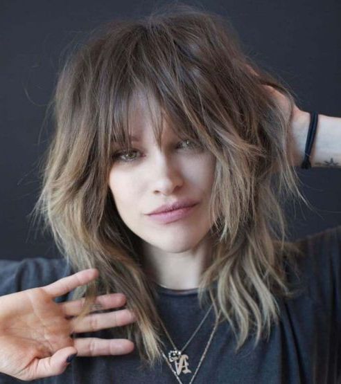 70 Best Variations Of A Medium Shag Haircut For 2023 | Medium Hair Styles, Medium  Shag Haircuts, Hairstyles With Bangs With Latest Shaggy Mid Length Hair With Massive Bangs (Photo 5 of 18)