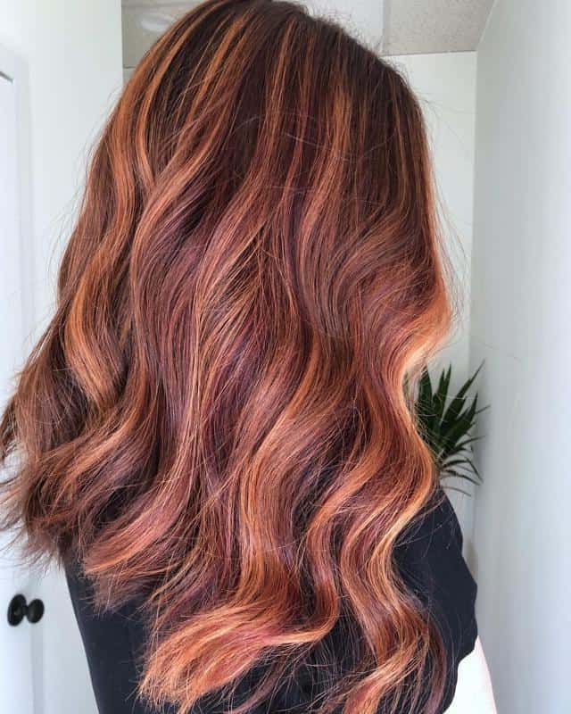 70+ Bold Dark Red Hair Styles: Latest Trends To Rock In 2022 | Red Hair  With Blonde Highlights, Hair Color Auburn, Red Hair With Highlights Regarding Most Recently Medium Red Shag With Lowlights (View 11 of 18)