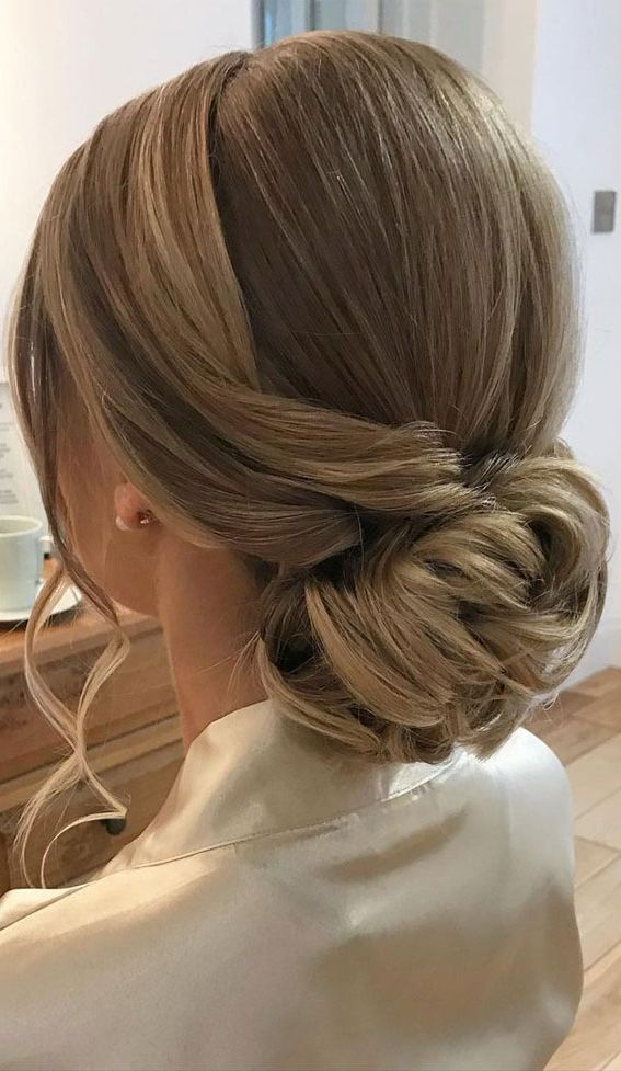 70 Latest Updo Hairstyles For Your Trendy Looks In 2021 : Pretty Low Bridal Bun  Hairstyle Within Low Formal Bun Updo (View 23 of 25)