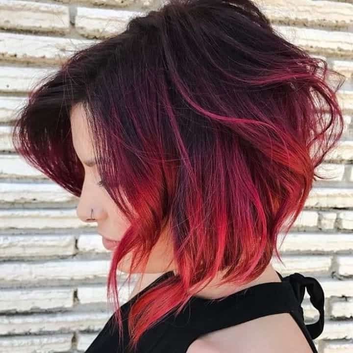 70+ Red Hairstyle With Highlights, Lowlights And Balayage (2023 Update) |  Red Balayage Hair, Red Ombre Hair, Medium Bob Hairstyles With Most Up To Date Medium Red Shag With Lowlights (Photo 8 of 18)