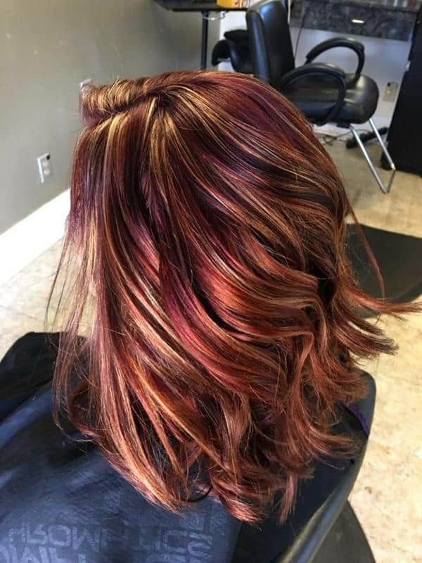 70+ Red Hairstyle With Highlights, Lowlights And Balayage (2023 Update) |  Red Blonde Hair, Red Hair With Blonde Highlights, Brunette Hair Color Regarding 2018 Medium Red Shag With Lowlights (View 2 of 18)