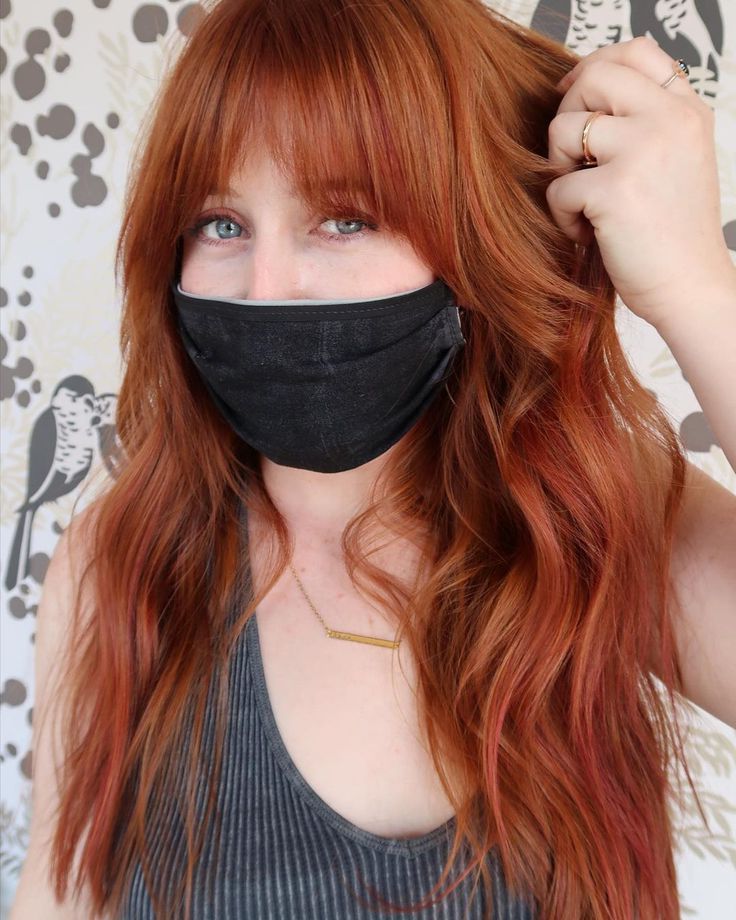 70s Aesthetic Red Hair With Curtain Bangs And Pink Highlights | Beauty Hair  Makeup, Hair Inspiration, Red Hair Regarding Recent Lush Curtain Bangs For Mid Length Ginger Hair (Photo 5 of 18)
