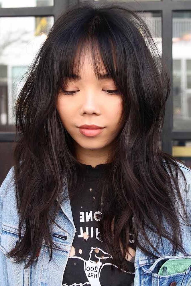 75+ Pics Proving That Layered Haircuts In 2023 Are Still The Best For All  Lengths And Shapes | Long Hair Styles, Hair Styles, Brunette Hair Color Regarding Current Dip Dye Medium Layered Hair With Bangs (View 17 of 18)