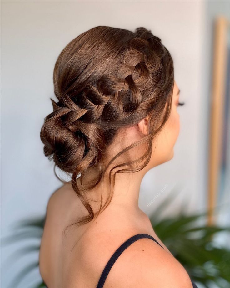 Braided Low Bun Updo | Guest Hair, Long Hair Wedding Styles, Bun Hairstyles  For Long Hair In Low Chignon Updo (View 8 of 28)