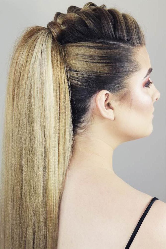 Featured Photo of 25 Collection of Twisted Mohawk-like Ponytail