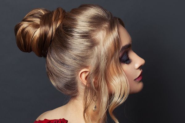 Currently Trending: 21 Easy Hairstyles For Thick Hair Inside Bun Updo With Accessories For Thick Hair (View 7 of 25)