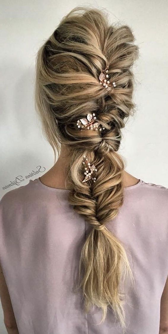 Cute Braided Hairstyles To Rock This Season : Cute Fishtail Braid Boho  Hairstyle Pertaining To Boho Updo With Fishtail Braids (View 16 of 25)