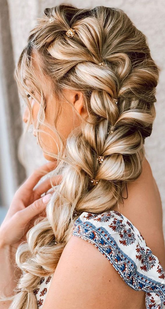 Cute Braided Hairstyles To Rock This Season : Pull Through Side Braid Within Side Braid Updo For Long Hair (View 24 of 25)