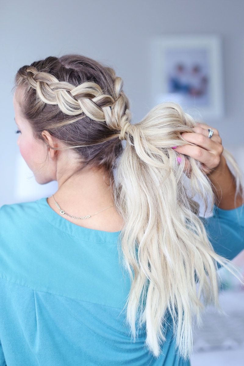 Day To Night Dutch Braid Hairstyles + 2 Ways To Wear Them! Within Braided Updo For Blondes (View 11 of 25)