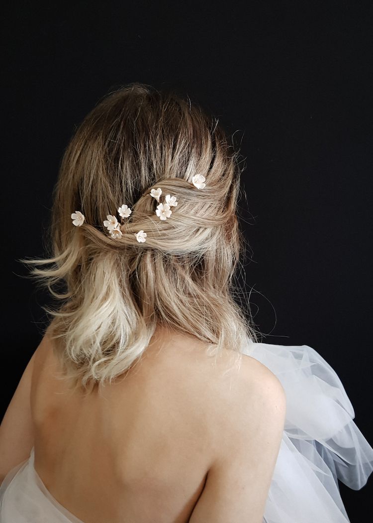 Delicate Bridal Hair Pins For The Modern Bride – Tania Maras | Bridal  Headpieces + Wedding Veils In High Updo For Long Hair With Hair Pins (View 25 of 25)