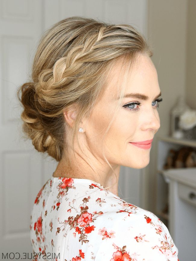 Double Lace Braids Updo | Missy Sue Throughout Side Braid Updo For Long Hair (Photo 16 of 25)