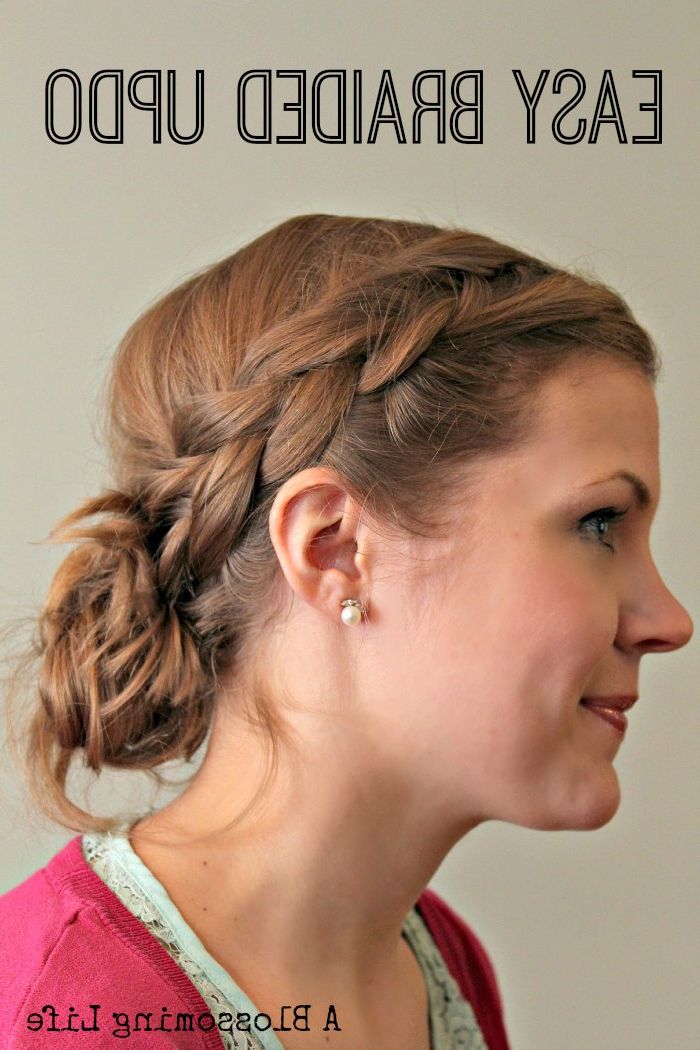 Easy Braided Updo In Minutes – A Blossoming Life With Undone Side Braid And Bun Upstyle (View 25 of 25)