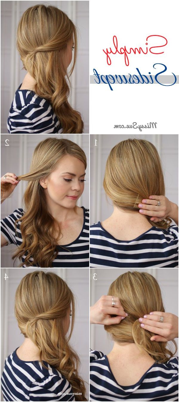 Easy Side Swept Waves | Long Hair Styles, Side Ponytail Hairstyles, Hair  Styles Regarding Side Updo For Long Thick Hair (View 6 of 25)
