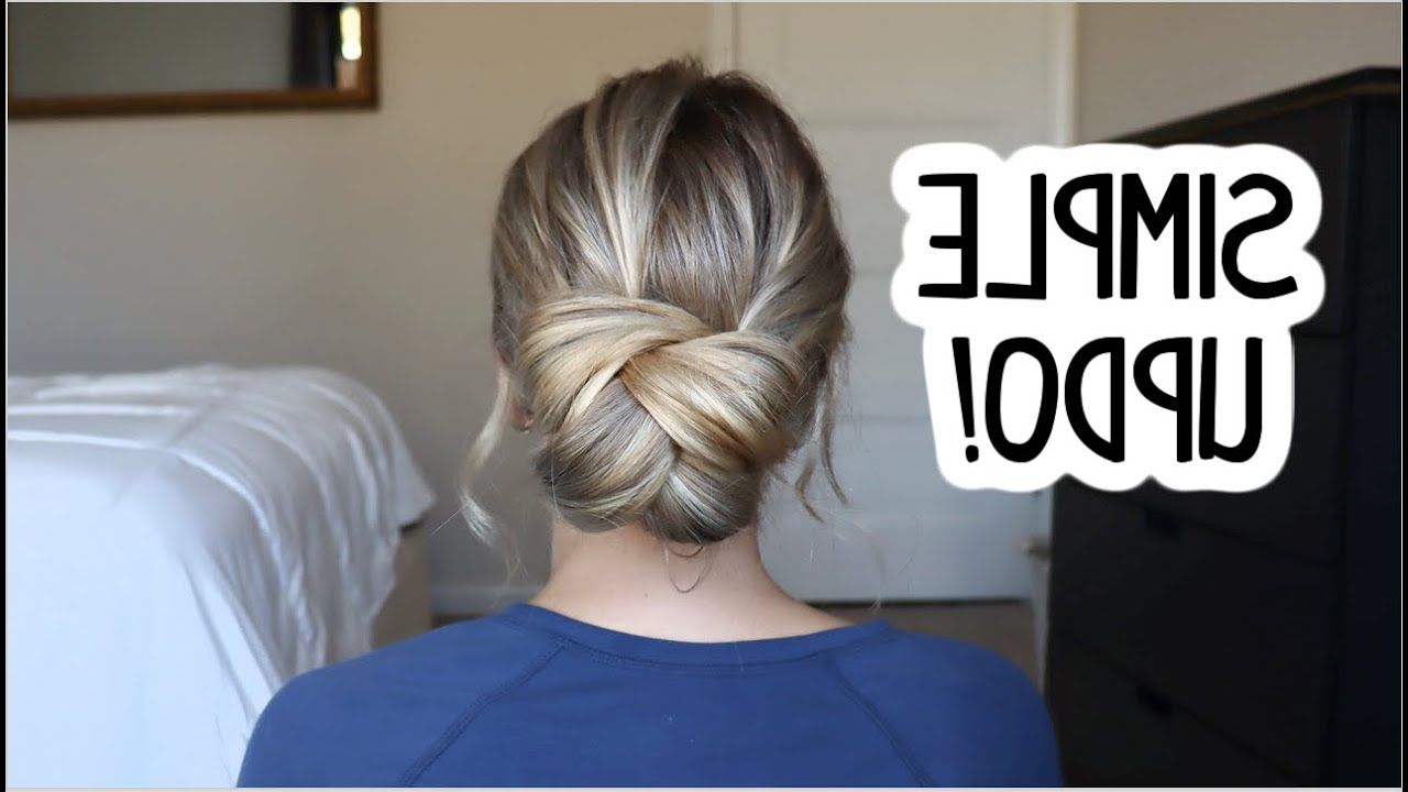 Easy Updo Hack You Need To Try! Medium & Long Hairstyles – Youtube Throughout Easy Evening Upstyle (Photo 7 of 25)