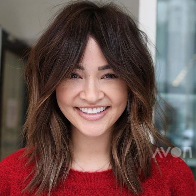 Face Framing Haircuts That Flatter Any Face Shape Throughout Lob With Face Framing Bangs (View 7 of 25)