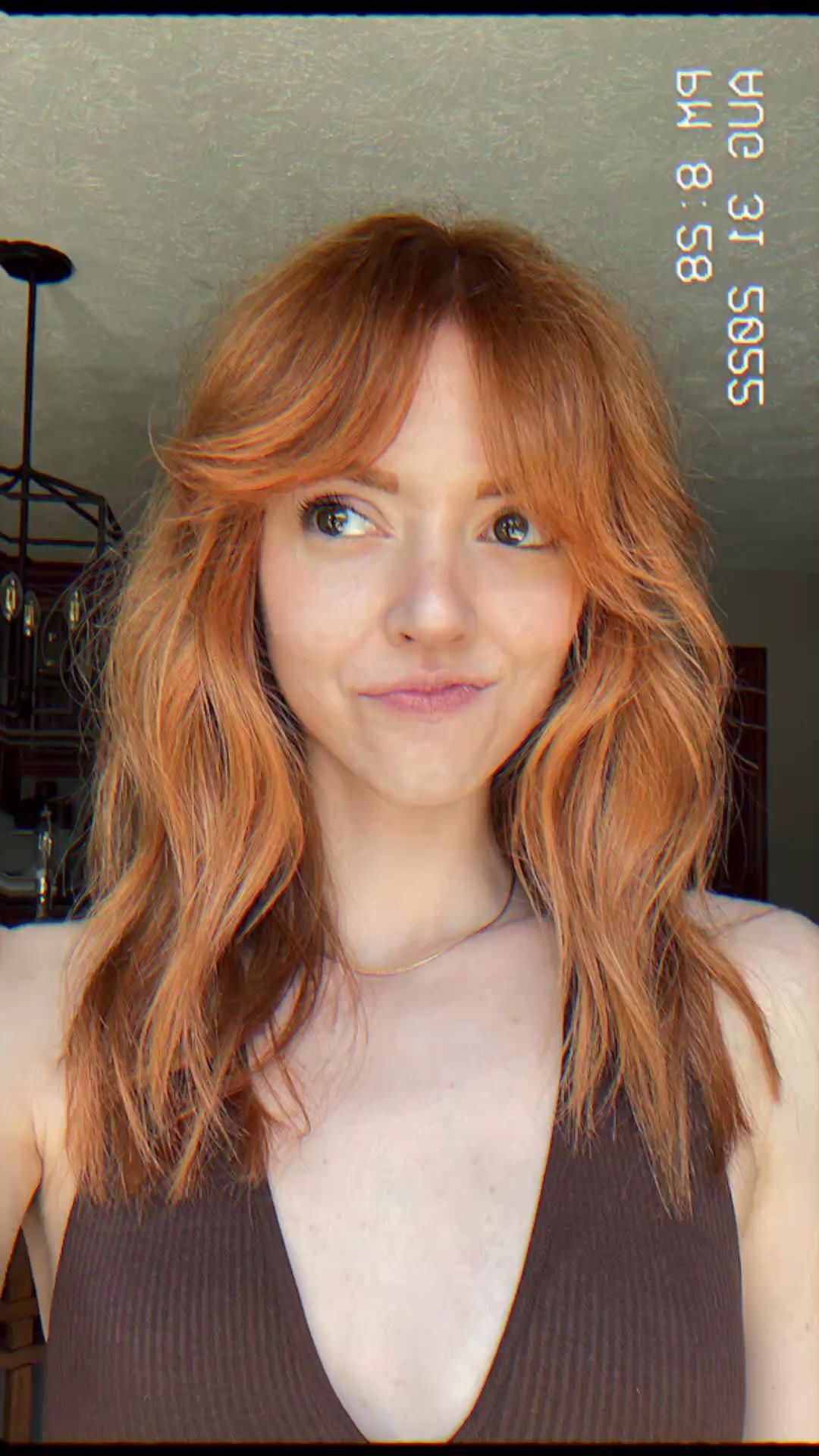 Featured Photo of  Best 18+ of Lush Curtain Bangs for Mid-length Ginger Hair