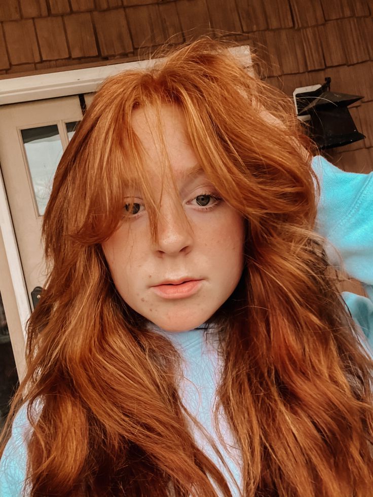 Ginger Curtain Bangs | Bangs With Medium Hair, Ginger Hair, Thick Hair  Styles With Regard To Most Up To Date Lush Curtain Bangs For Mid Length Ginger Hair (View 2 of 18)