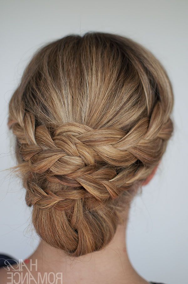 Hairstyle How To: Easy Braided Updo Tutorial – Hair Romance Pertaining To Braided Updo For Long Hair (Photo 8 of 25)