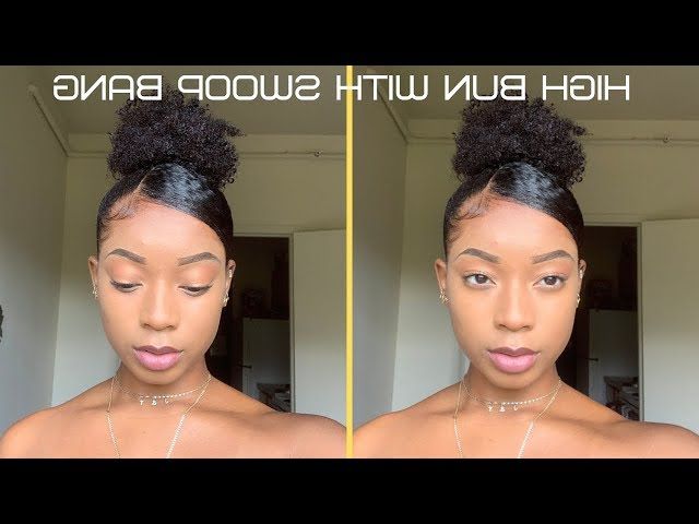High Bun With Side Swoop Bang | Toni Bryanne – Youtube Within High Bun With A Side Fringe (View 18 of 25)