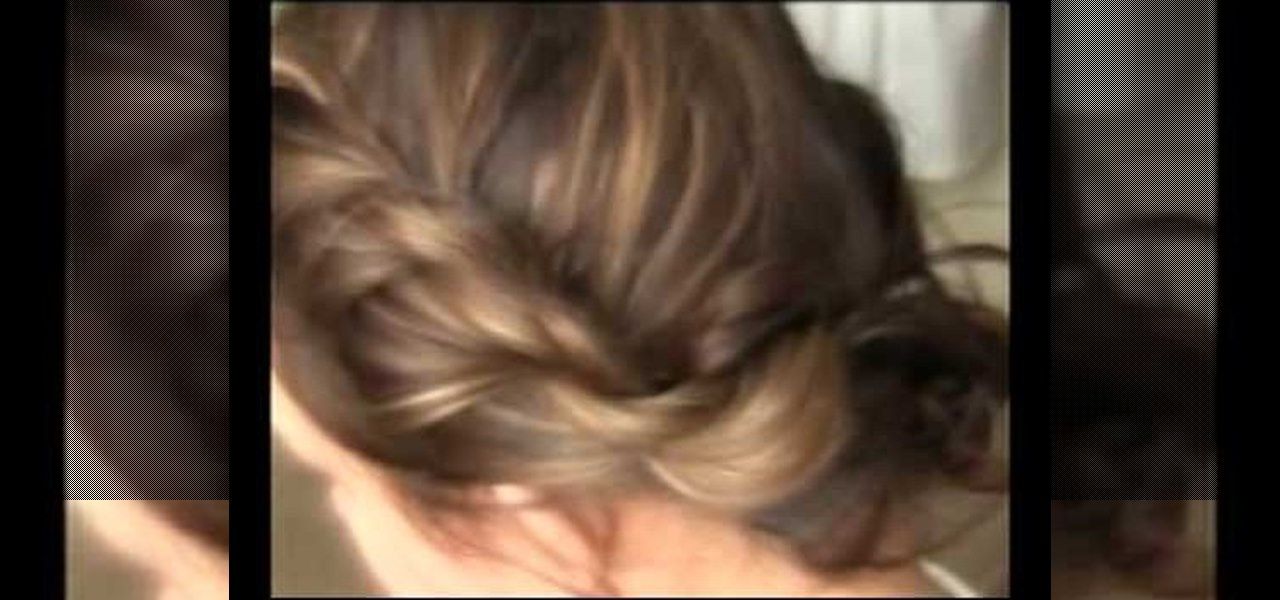 How To Create A Quick And Easy Bohemian Updo With A Twist Side Braid «  Hairstyling :: Wonderhowto Regarding Undone Side Braid And Bun Upstyle (View 16 of 25)