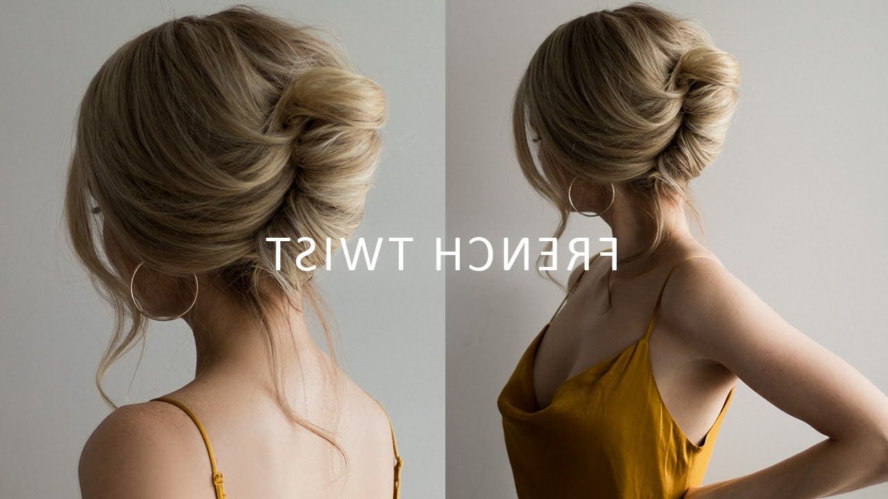 How To: French Roll Updo Hairstyle ? Perfect For Prom, Weddings, Work –  Youtube Regarding Twisted Banana Roll (View 7 of 25)