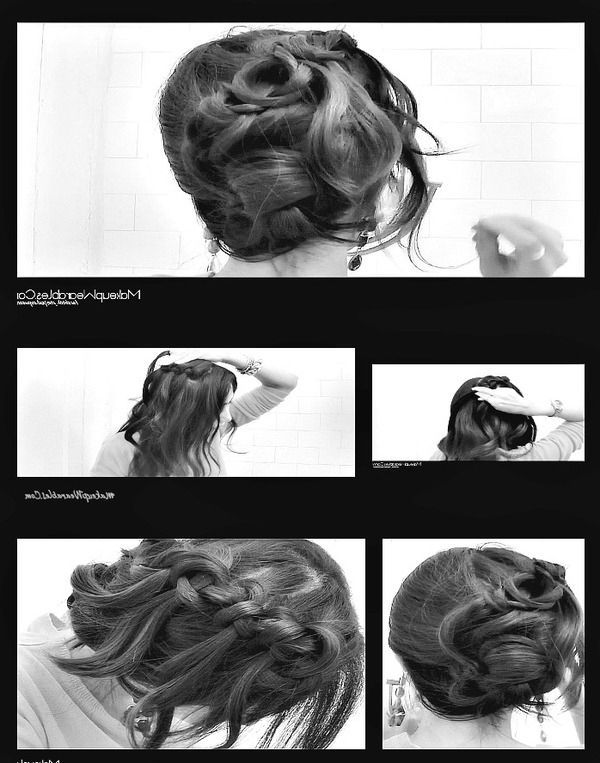 How To Knotted Waterfall Braid Half Up And Side Bun Chignon Updo | Tina –  Makeupwearables L (View 14 of 25)
