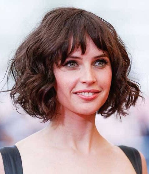 Image Result For Bangs Messy Bob | Bobbed Hairstyles With Fringe, Wavy Bob  Hairstyles, Messy Bob Hairstyles With Regard To Newest Vintage Shoulder Length Hair With Bangs (View 16 of 18)