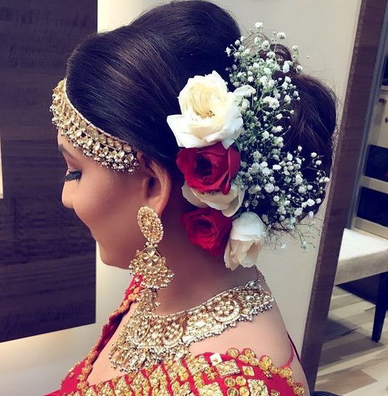 Instagram Alert! ?? Fresh Flower Hairstyles – Super Pretty Ways To Use  Flowers In Your Hair! – Witty Vows | Wedding Guest Hairstyles, Indian Bridal  Hairstyles, Bridal Bun Inside Bridal Flower Hairstyle (View 2 of 25)