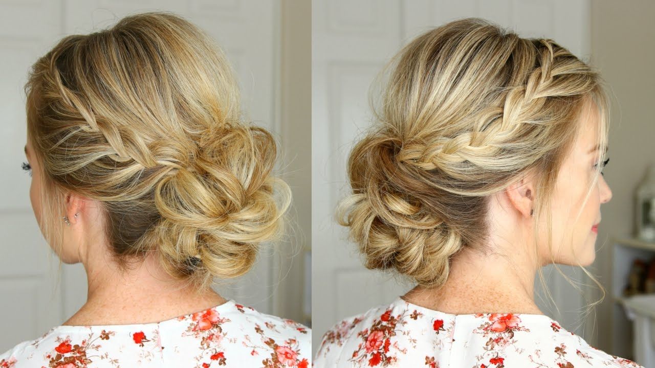 Lace Braid Homecoming Updo | Missy Sue – Youtube With Braided Updo For Long Hair (View 10 of 25)