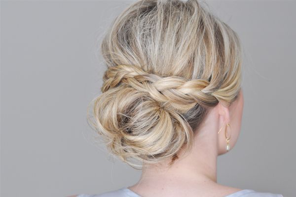 Messy Bun With A Braided Wrap – The Small Things Blog Intended For Low Braided Bun With A Side Braid (View 19 of 25)
