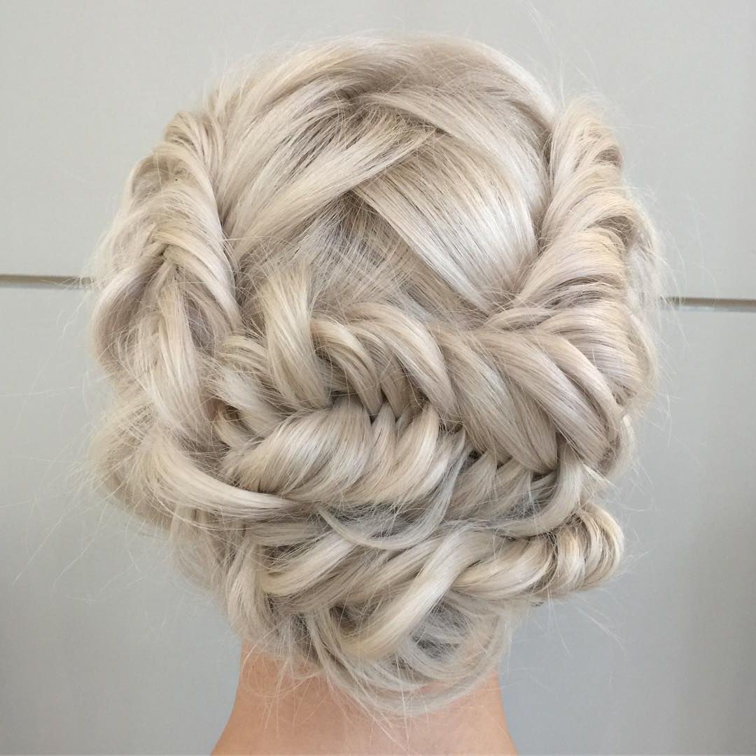 Mybighairday Platinum Blonde Cool Updo Texture Braid – Hairstyle Stars Inside Braided Updo For Blondes (View 16 of 25)
