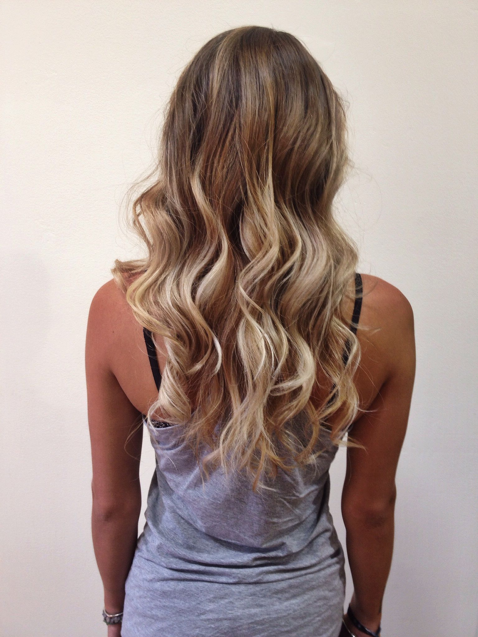 Ombré. Balayage. Highlights. Blonde. Beach Waves. Long Hair. Light Brown.  Curly (View 13 of 25)