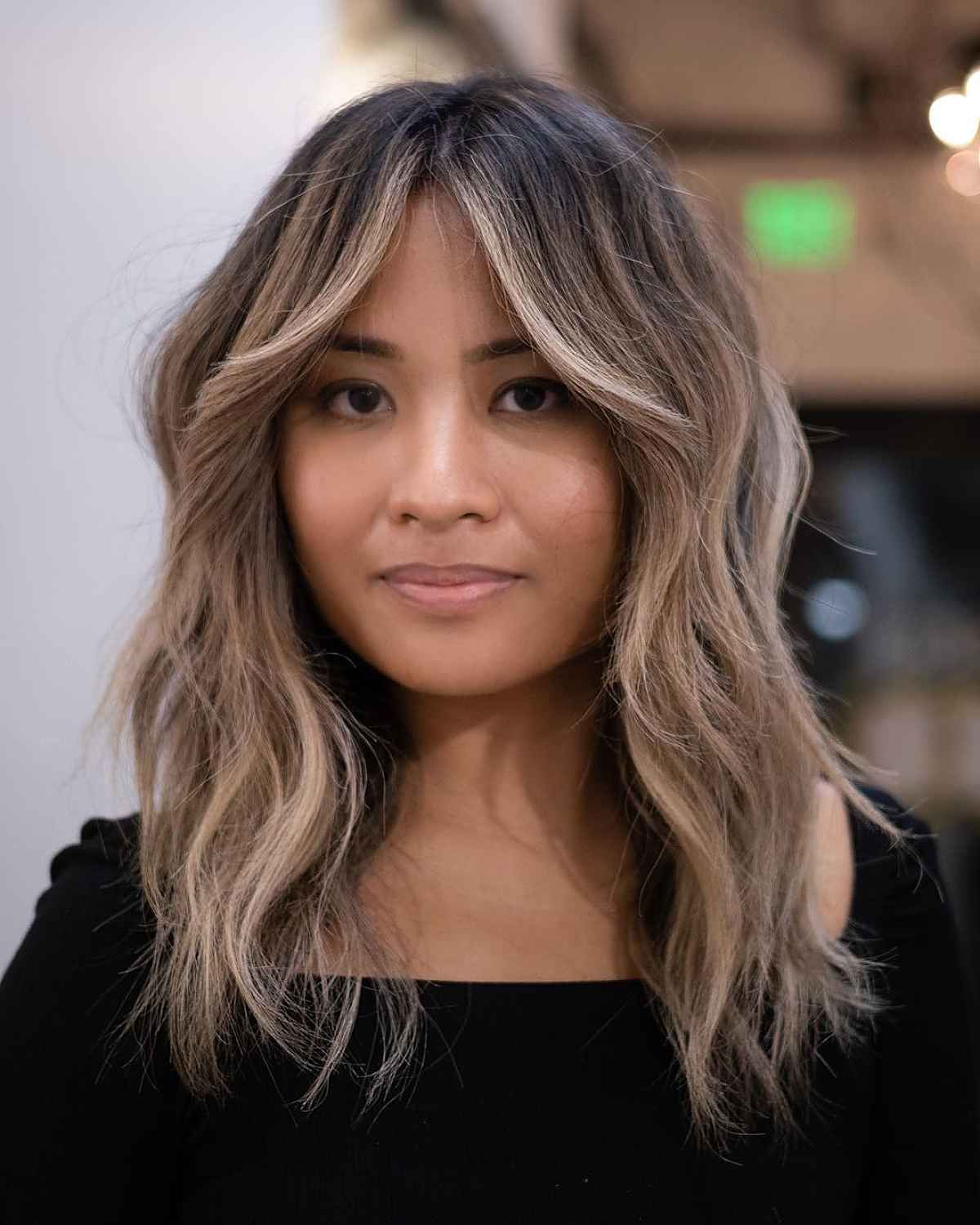 Pairing Curtain Bangs With Wavy Hair? 22 Best Ways To Do It Regarding Most Recently Loose Waves With Unshowy Curtain Bangs (View 4 of 18)