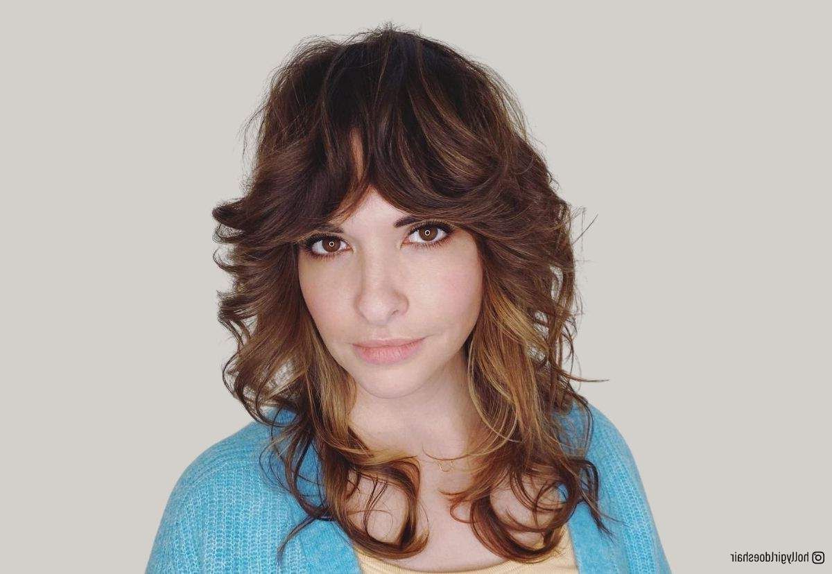 Pairing Curtain Bangs With Wavy Hair? 22 Best Ways To Do It Within Most Recent Dense Fringe Plus Messy Waves (Photo 13 of 18)