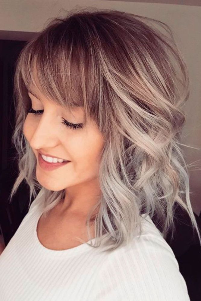 Popular Styles With Fringe Bangs That Will Elevate Your Beauty | Bangs With Medium  Hair, Hair Styles, Short Hair With Bangs Pertaining To Current Dip Dye Medium Layered Hair With Bangs (Photo 2 of 18)