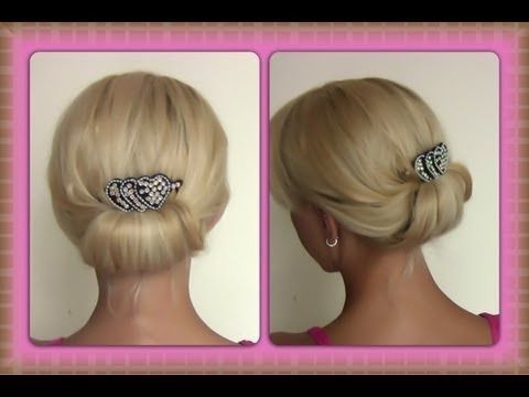 Quick And Simple Evening Updo | Easy Evening Updo | Special Occasion  Hairstyle | Special Occasion Hairstyles, Long Hair Updo, Short Hair Tutorial Inside Easy Evening Upstyle (View 9 of 25)