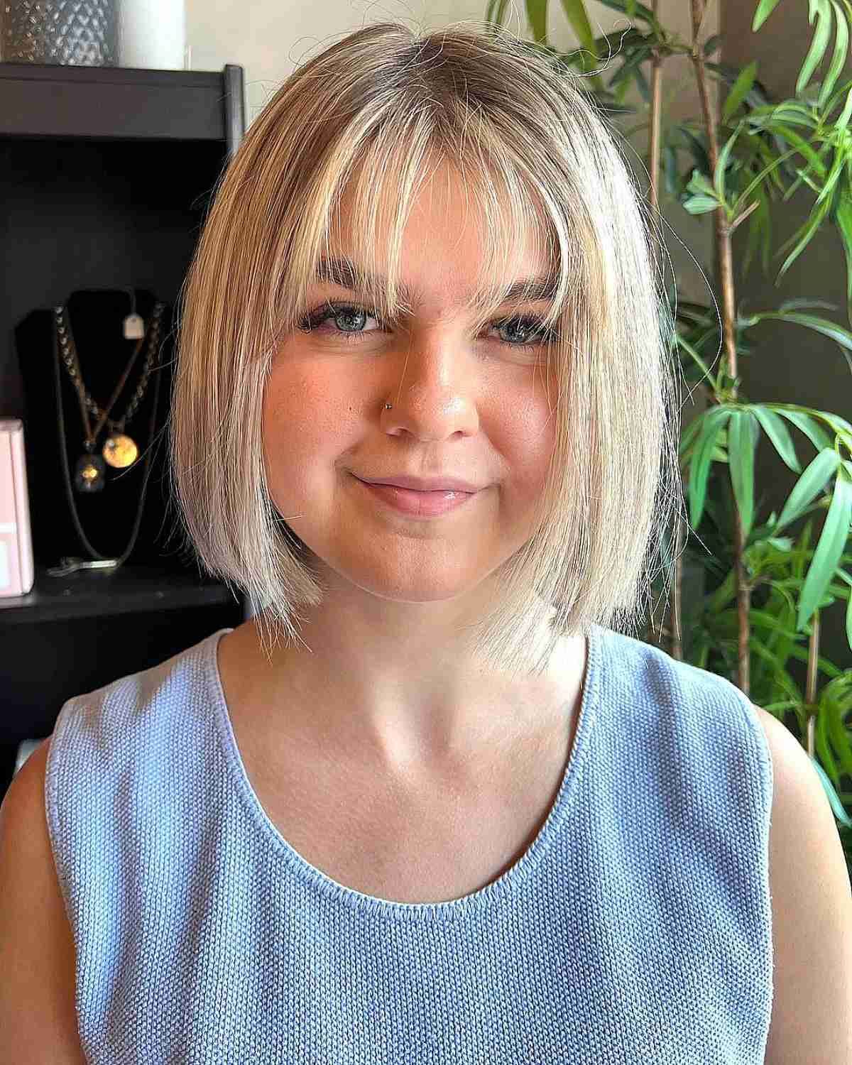 See Through Bangs Look Gorgeous: 49 Examples That Prove It For Most Recently Choppy Blonde Hair With See Through Bangs (View 10 of 18)