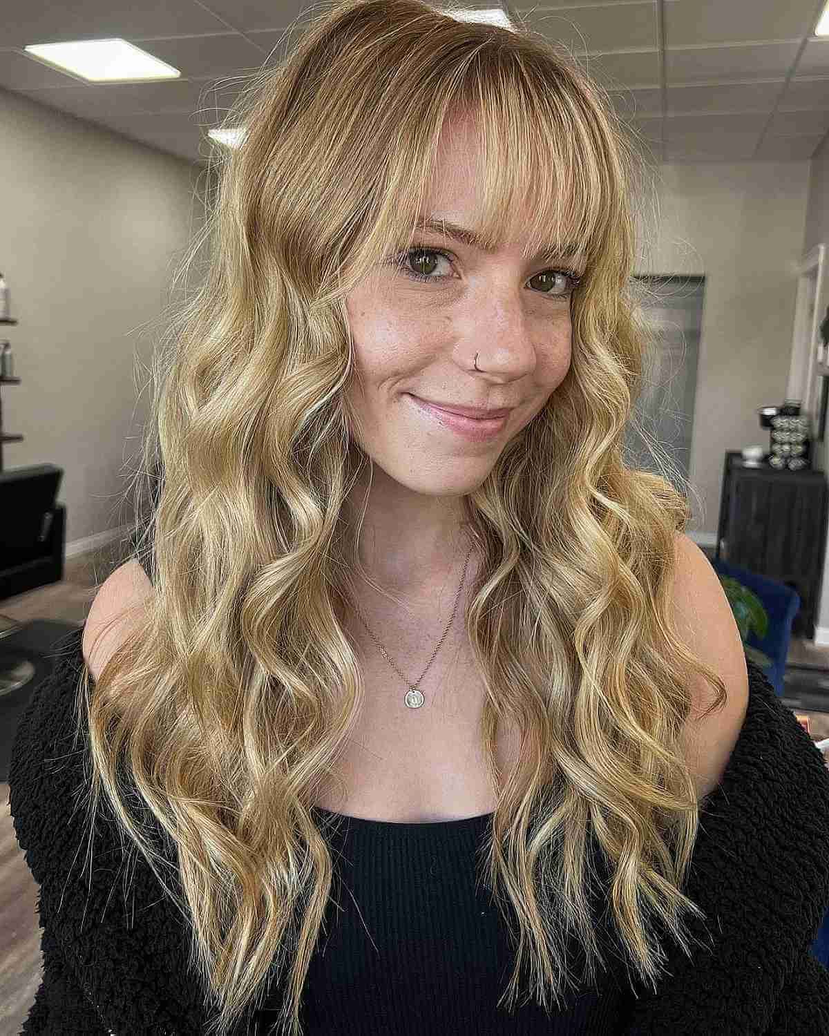 See Through Bangs Look Gorgeous: 49 Examples That Prove It Inside Latest Choppy Blonde Hair With See Through Bangs (View 6 of 18)