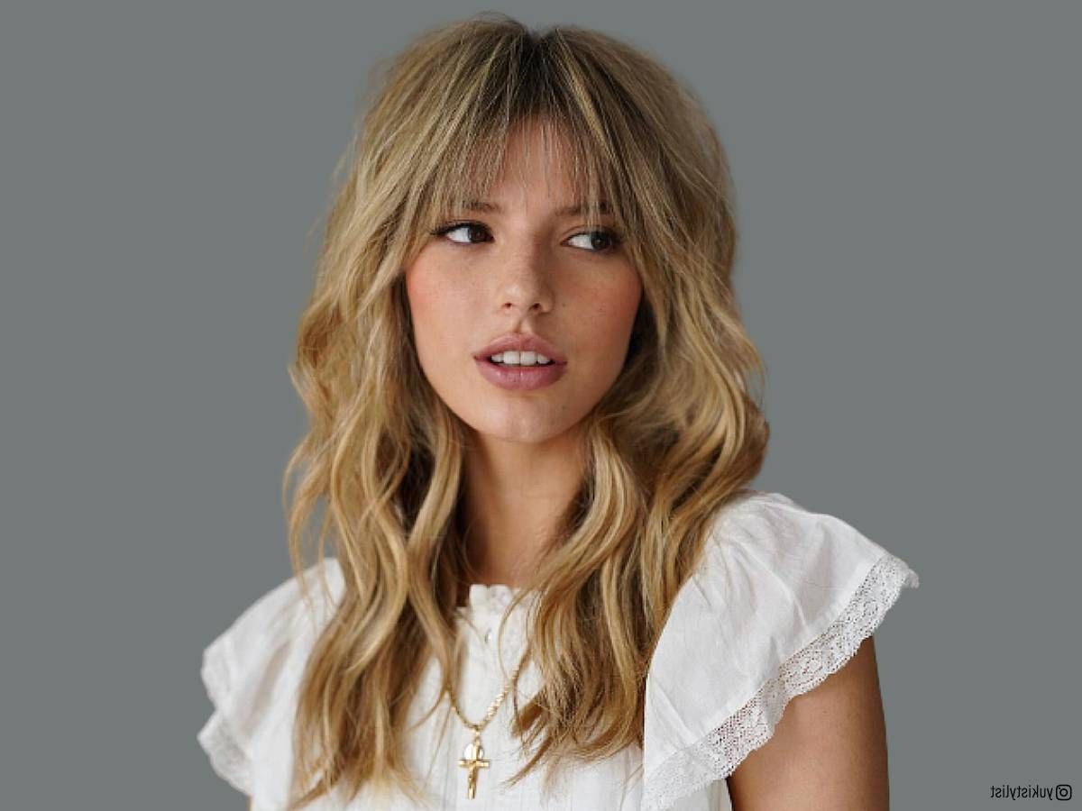 See Through Bangs Look Gorgeous: 49 Examples That Prove It Inside Most Recently Dense Fringe Plus Messy Waves (View 9 of 18)