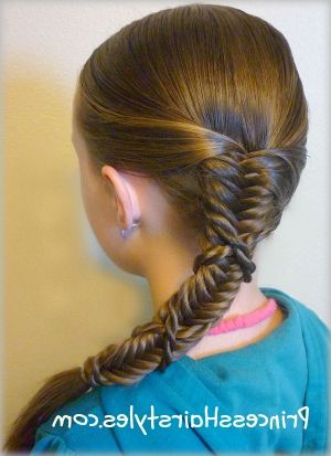 Side Braid, Twist Wrapped Fishtail Hairstyle Tutorial | Hairstyles For  Girls – Princess Hairstyles With Regard To Side Fishtail Braids For A Low Twist (View 8 of 25)