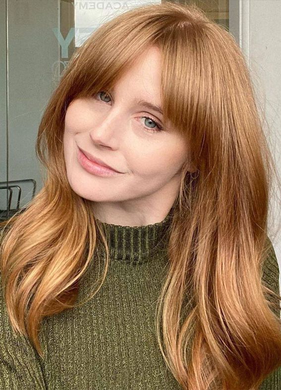 Soft Curtain Bangs In 2021, Fab Bangs Cut | Wispy Fringe | Fabmood Within Latest Lush Curtain Bangs For Mid Length Ginger Hair (View 8 of 18)