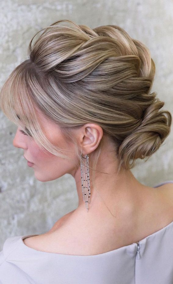 Sophisticated Updos For Any Occasion – Chunky Braid & Low Bun Throughout Chunky Twisted Bun Updo For Long Hair (Photo 6 of 25)