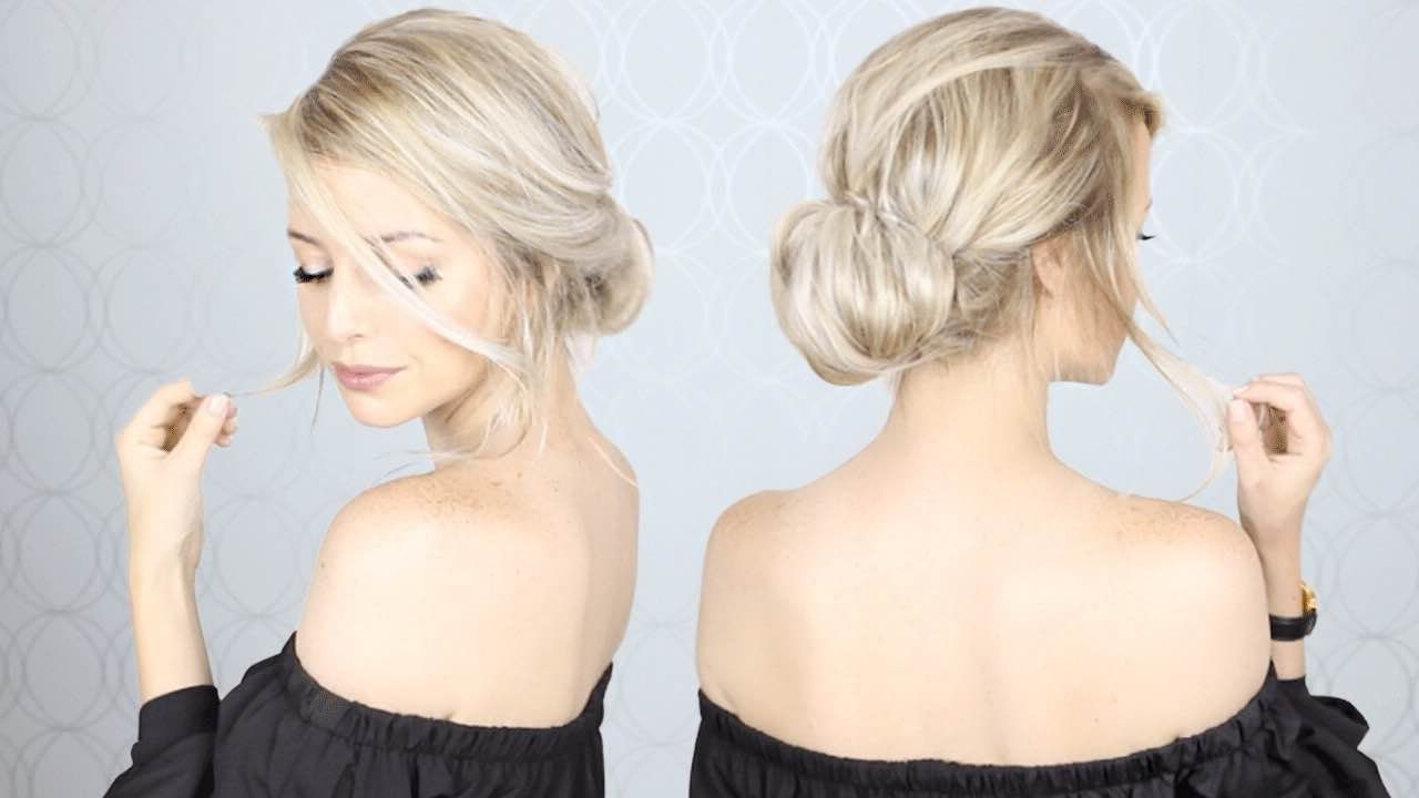 Super Simple Updo | Perfect For Long, Medium, And Short Hair – Youtube Pertaining To Easy Evening Upstyle (View 4 of 25)