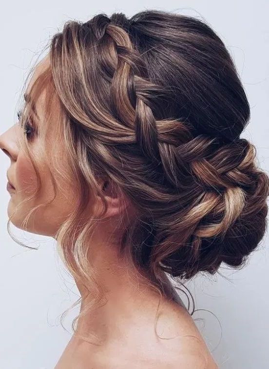 The Hottest Braided Hairstyles For All Hair Lengths – Society19 | Wedding  Hairstyles For Medium Hair, Medium Hair Styles, Bride Hairstyles Intended For Undone Side Braid And Bun Upstyle (View 10 of 25)