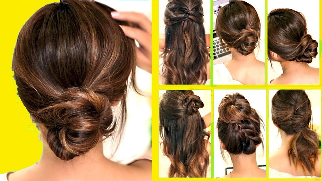 Top 10 ? Lazy – Running Late Hairstyles & Hacks For Frizzy Hair – Easy! ?  | Spring Peinados – Youtube Intended For Side Updo For Long Thick Hair (View 22 of 25)