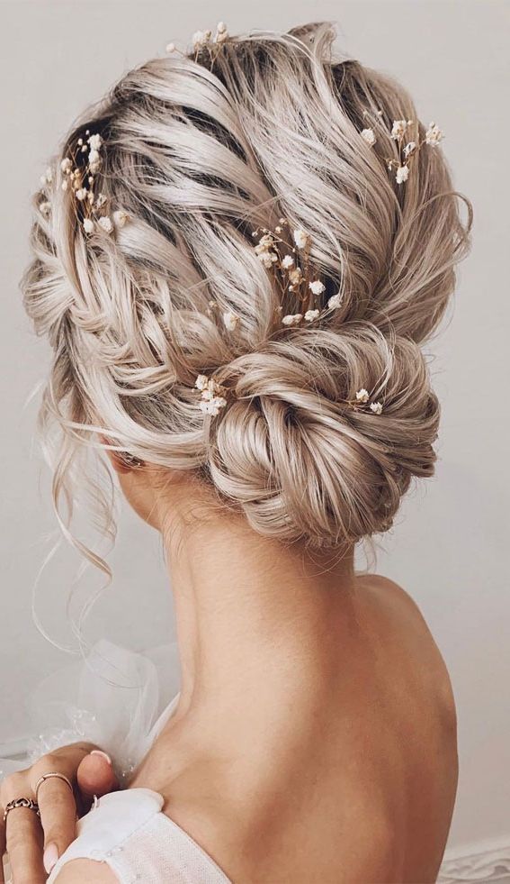 Updo Hairstyles For Your Stylish Looks In 2021 : Textured Updo With Side  Braid Inside Side Braid Updo For Long Hair (Photo 15 of 25)